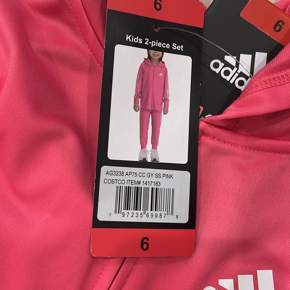 Adidas tracksuit size 6 pink - Picture 4 of 7